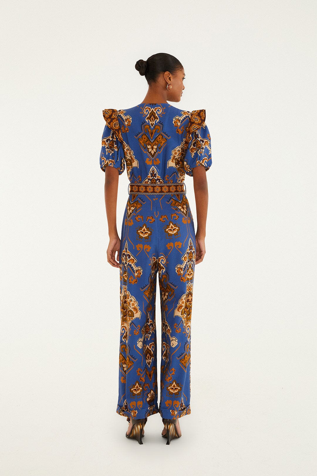 Blue Ornament Floral Jumpsuit | FARM Rio US