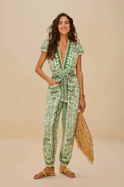 Green River Ride LENZING™ ECOVERO™ Euroflax™ Jumpsuit | FARM Rio Outlet