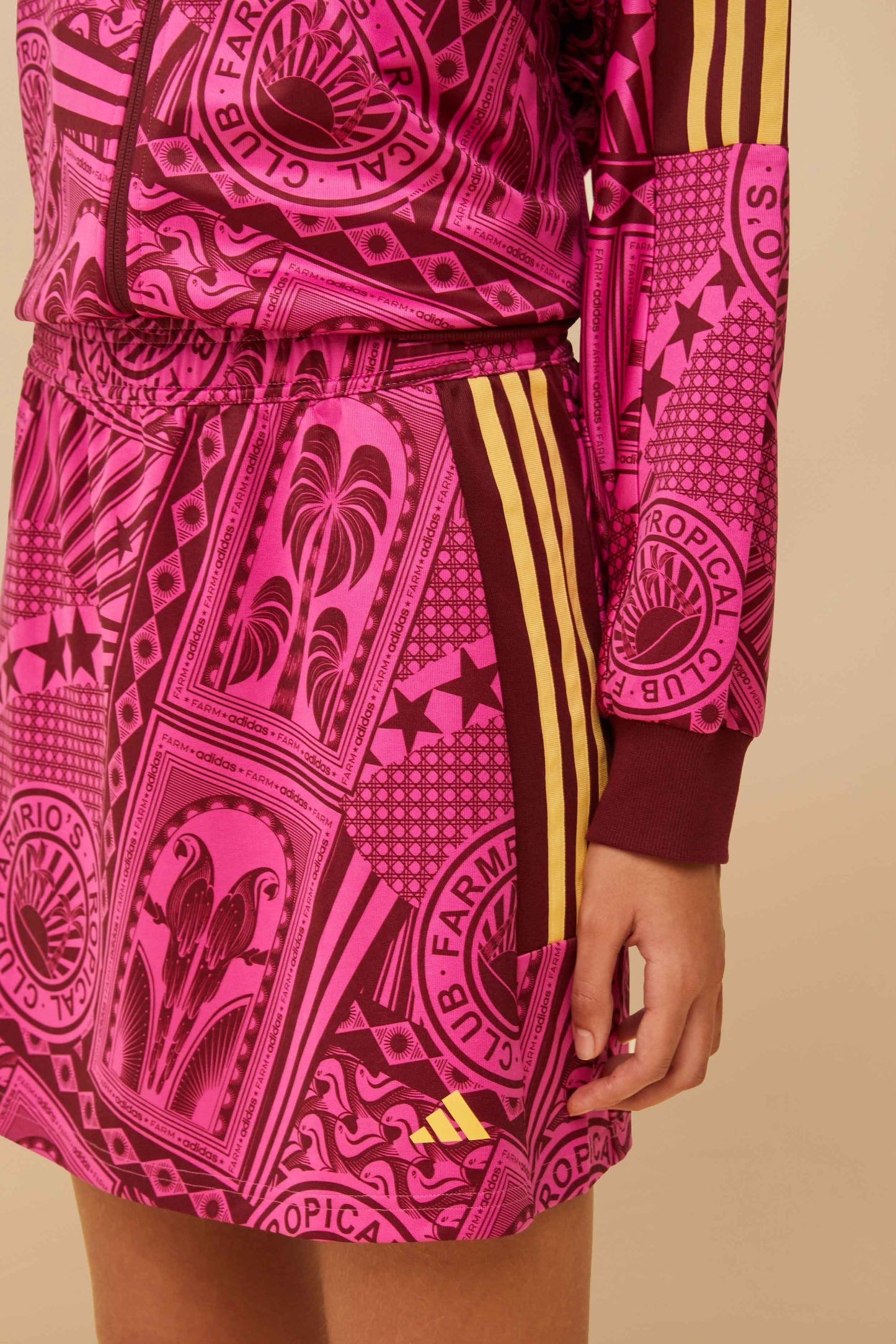 Adidas Tropical Club Pink Skirt | FARM Rio For Sale