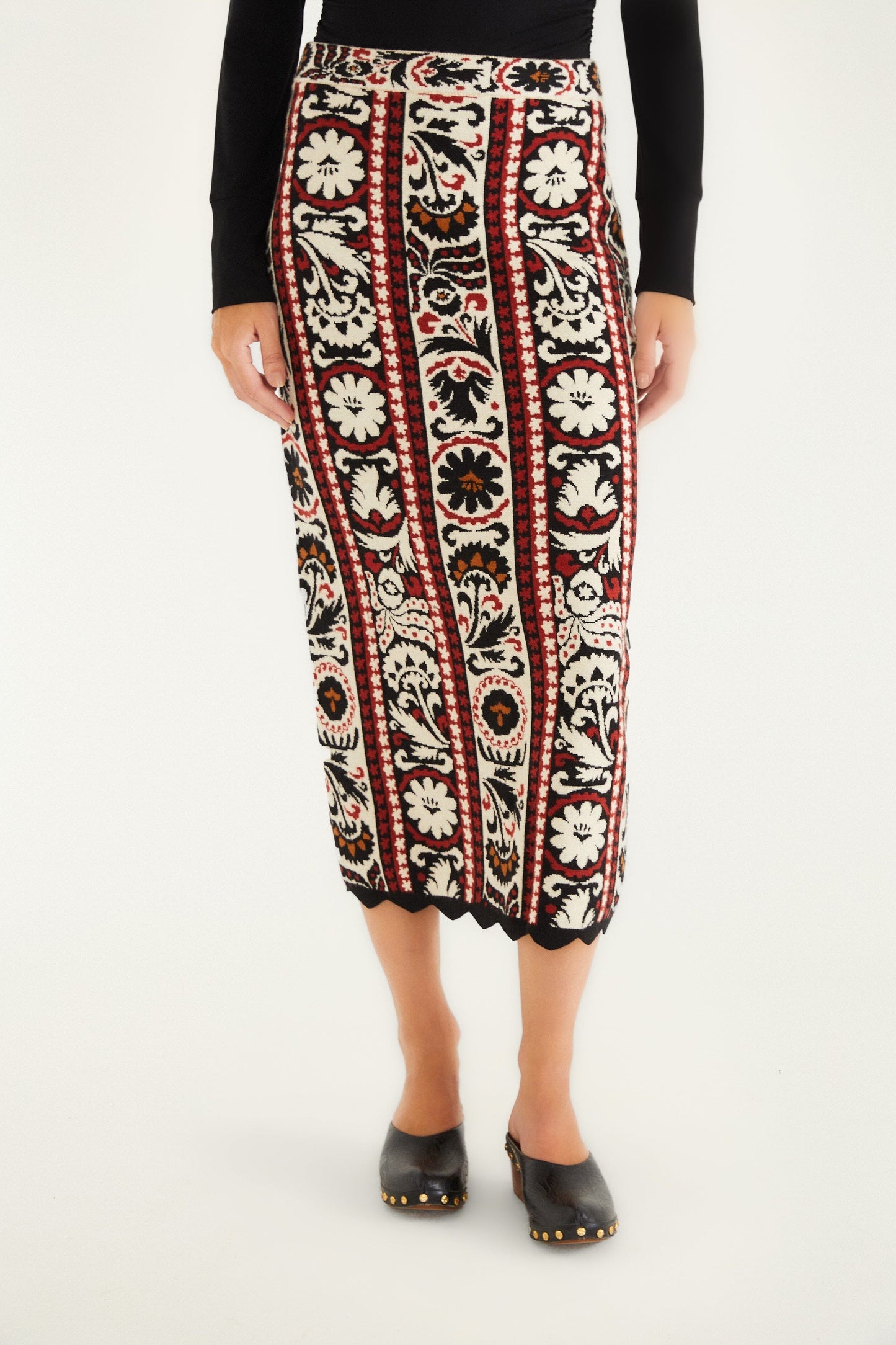 Stripes Winter Tapestry Knit Skirt | FARM Rio | FARM Rio