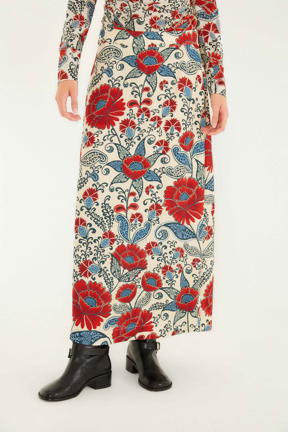 Sand Francesca Lenzing® Ecovero® Viscose Maxi Skirt | FARM Rio | FARM Rio Discount