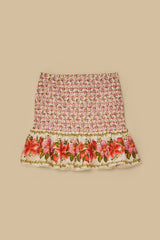 Off-White Summer Fruit Mini Skirt | FARM Rio Outlet
