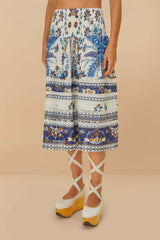 Off-White Ana Tapestry Organic Cotton Midi Skirt | FARM Rio Outlet