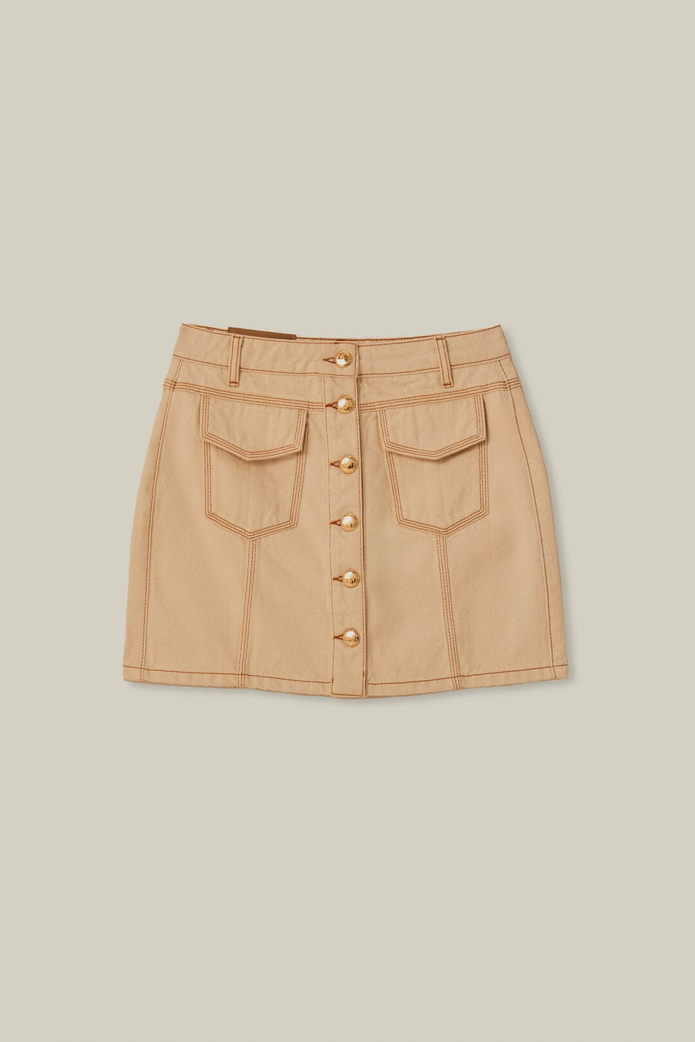 Off-White Gabardine Mini Skirt | FARM Rio Outlet
