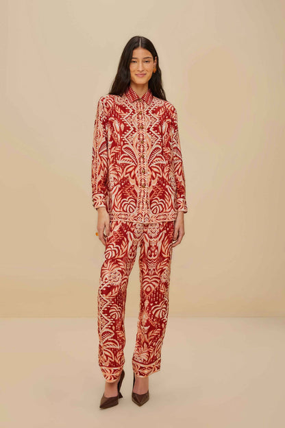 Tropical Tapestry Red Pajama Pants | FARM Rio For Sale