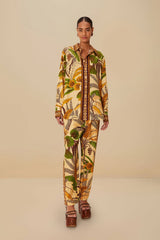 Sand Foliage Sketch LENZING™ ECOVERO™ Euroflax™ Pants | FARM Rio