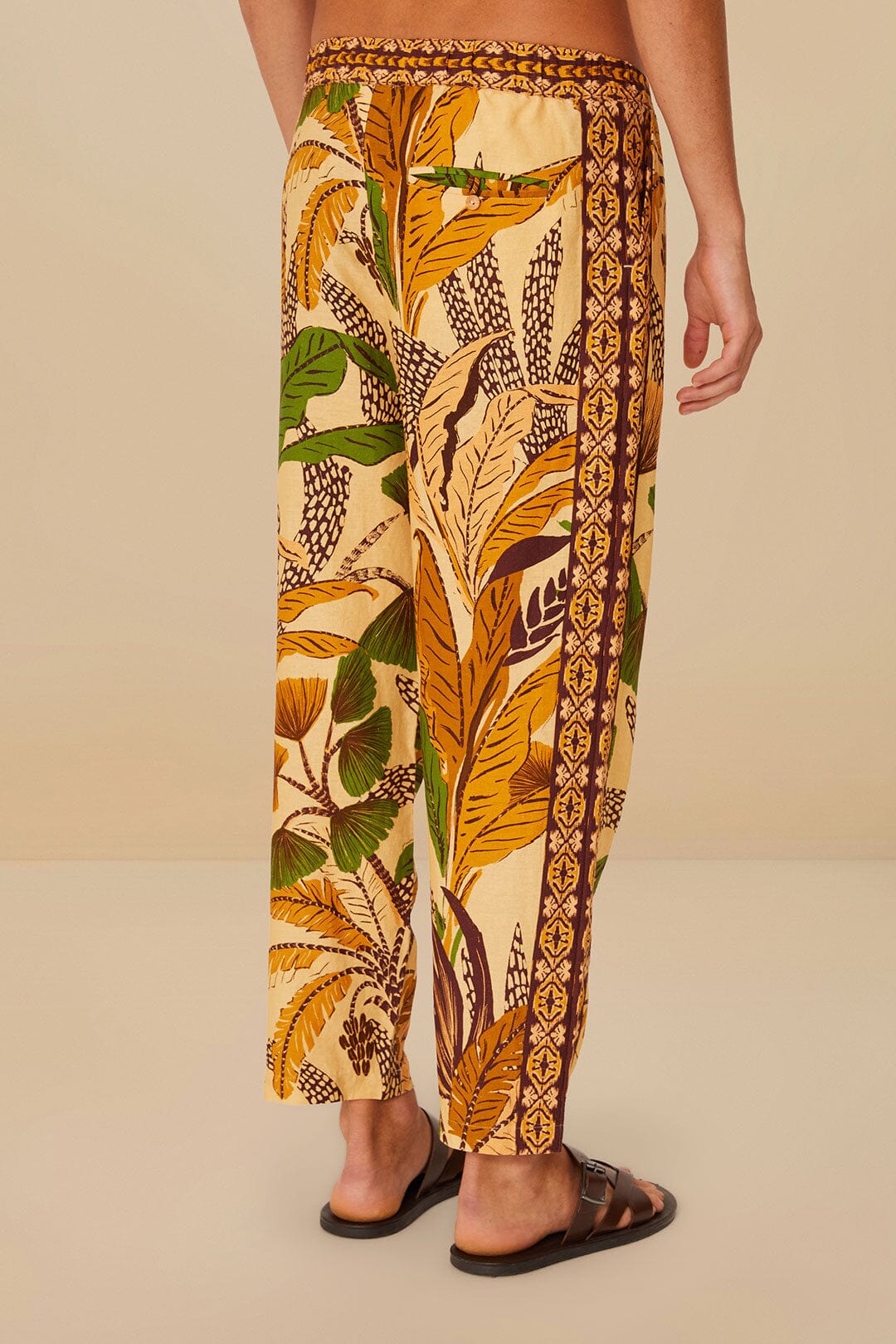 Sand Foliage Sketch LENZING™ ECOVERO™ Euroflax™ Pants | FARM Rio