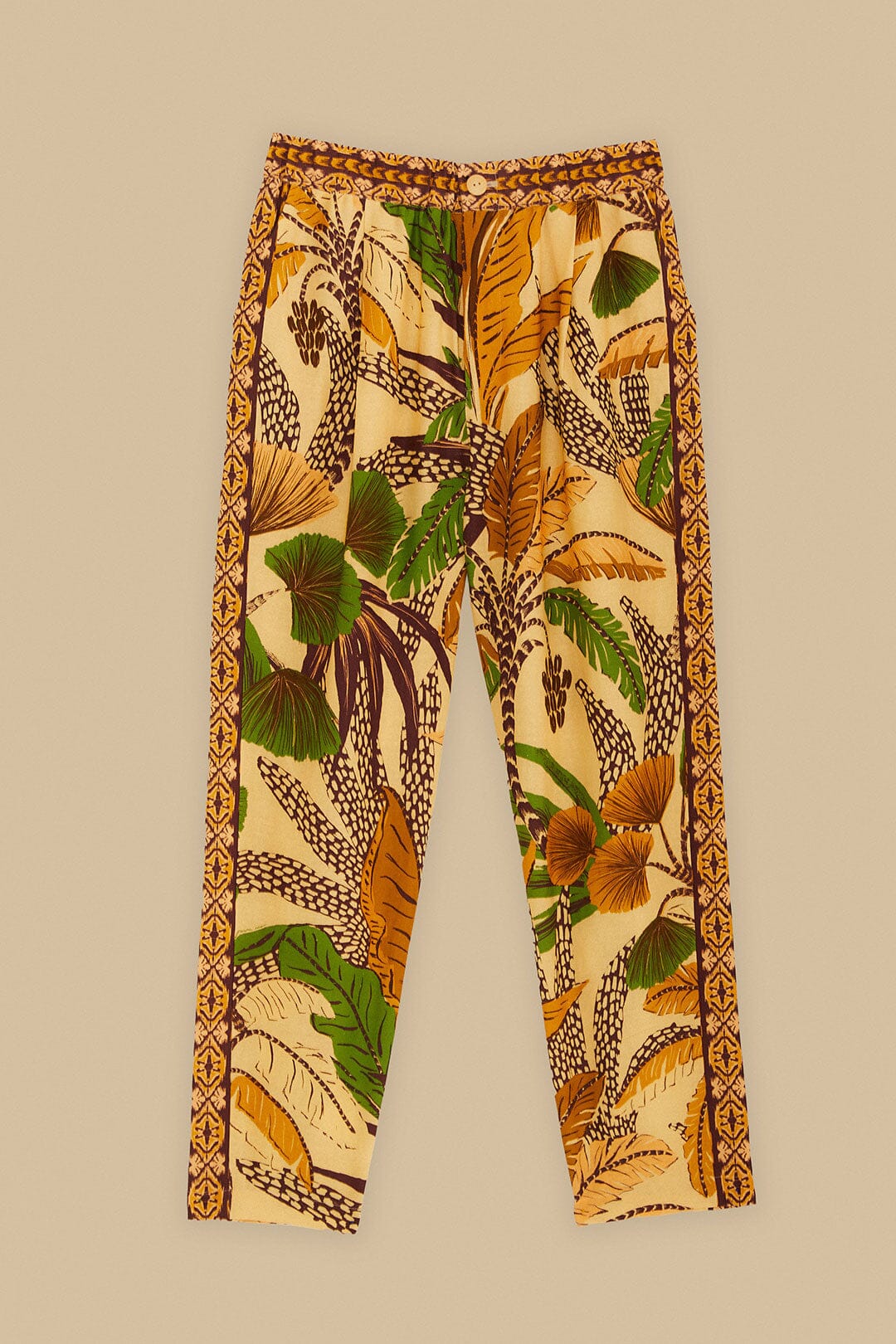 Sand Foliage Sketch LENZING™ ECOVERO™ Euroflax™ Pants | FARM Rio