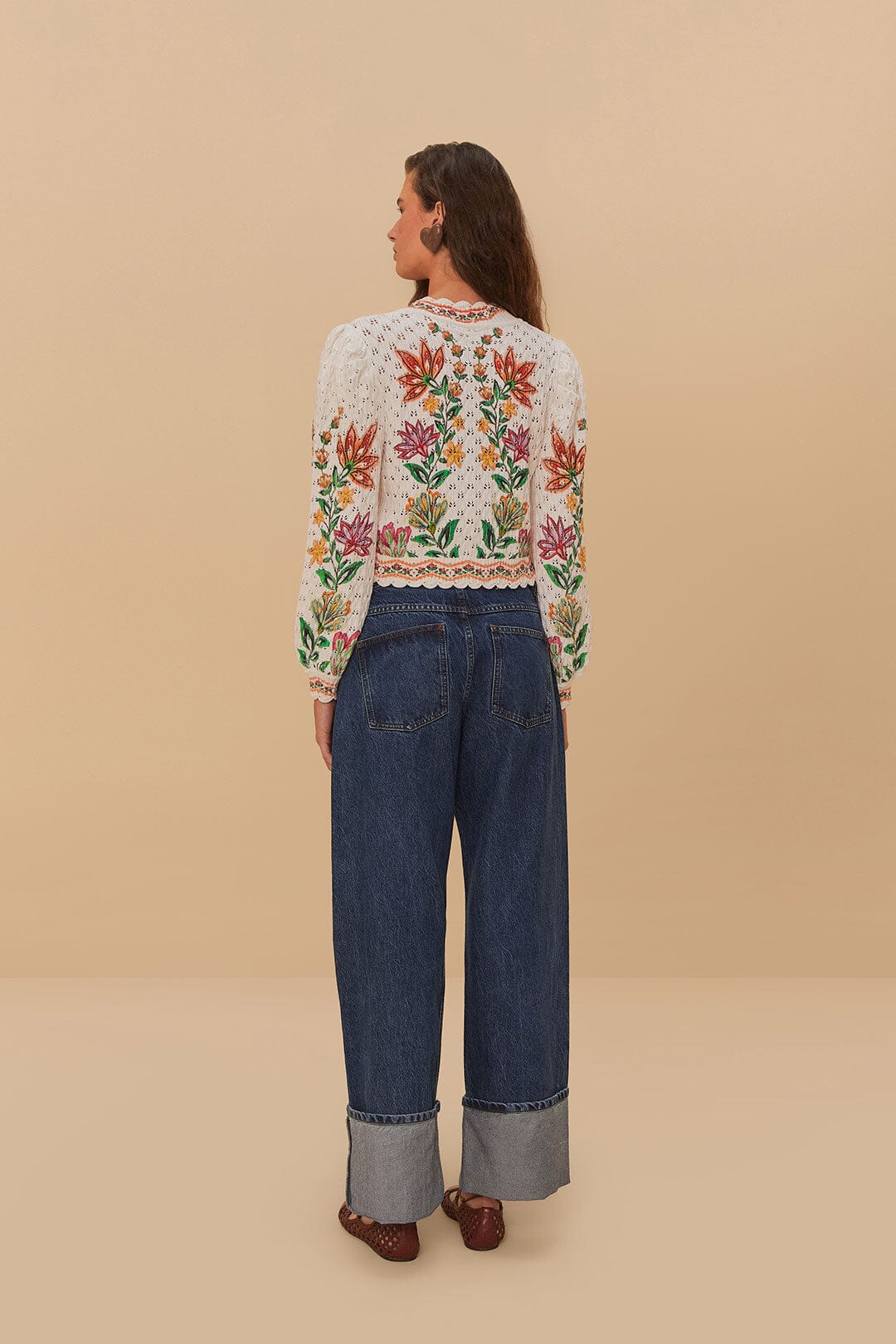 Denim Low Waist Wide Pants | FARM Rio Discount
