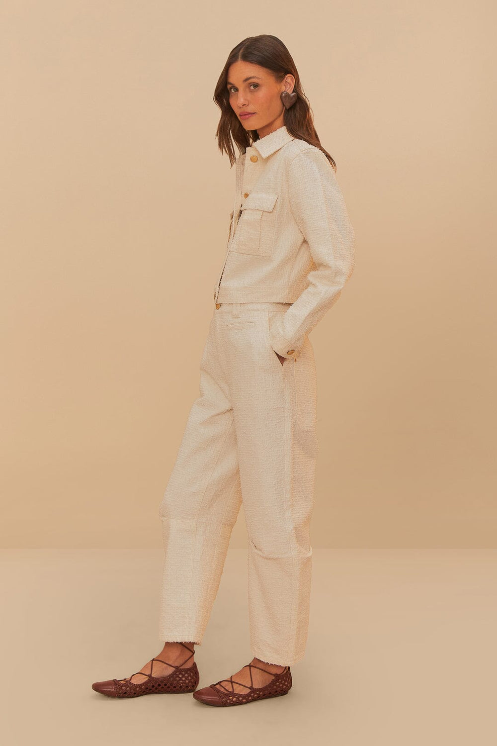 Off-White Twill Laser Carpenter Pants | FARM Rio Discount
