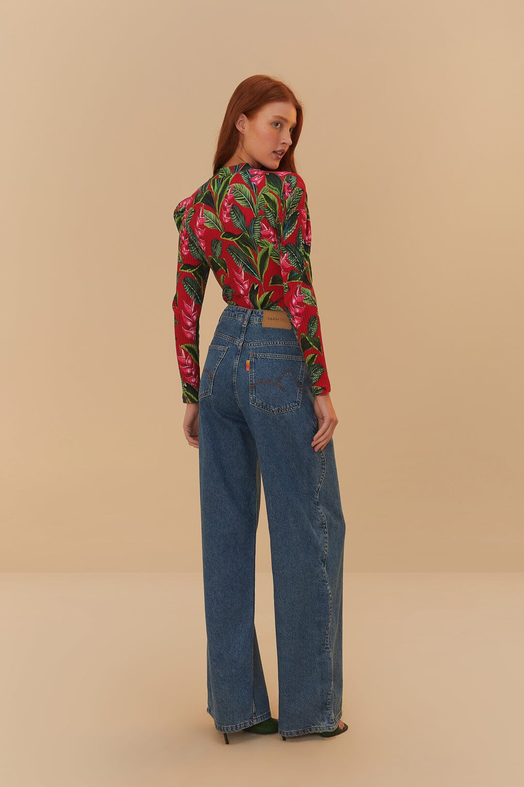 Denim High Waist Pants | FARM Rio US