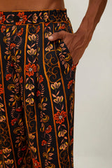 Brown Jungle Stripes LENZING™ ECOVERO™ Viscose Pants | FARM Rio Outlet