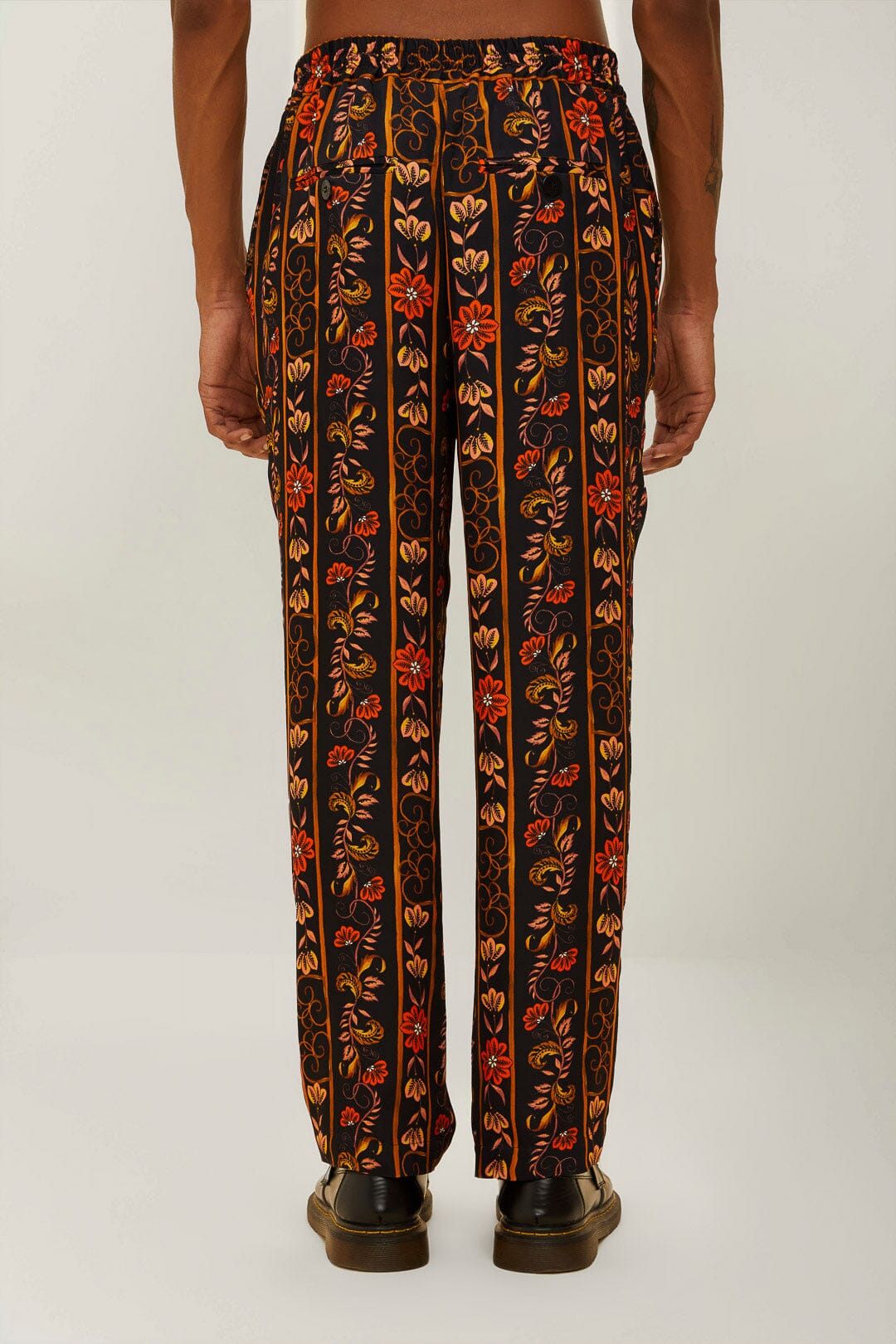 Brown Jungle Stripes LENZING™ ECOVERO™ Viscose Pants | FARM Rio Outlet