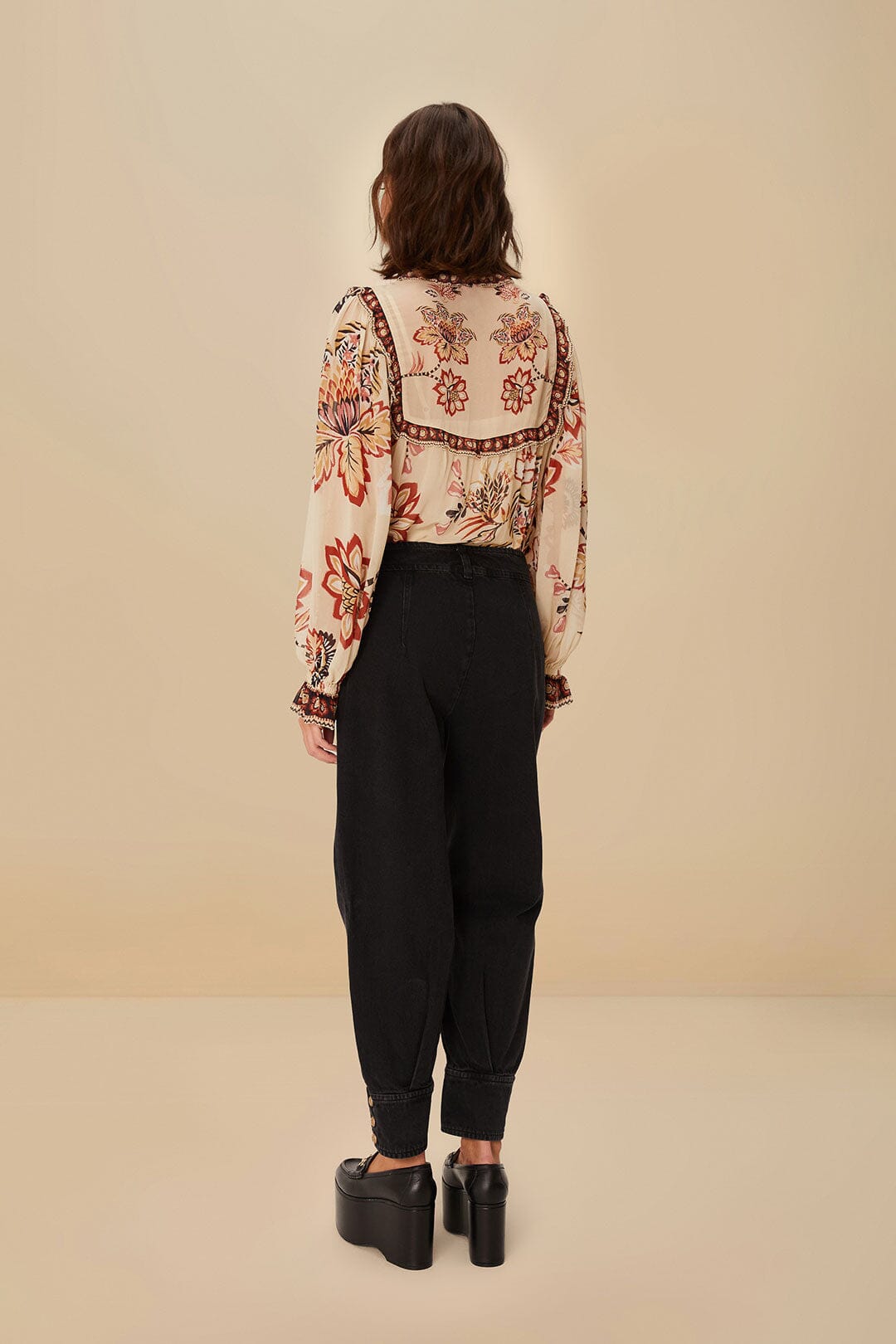 Black Denim Pants | FARM Rio On Sale