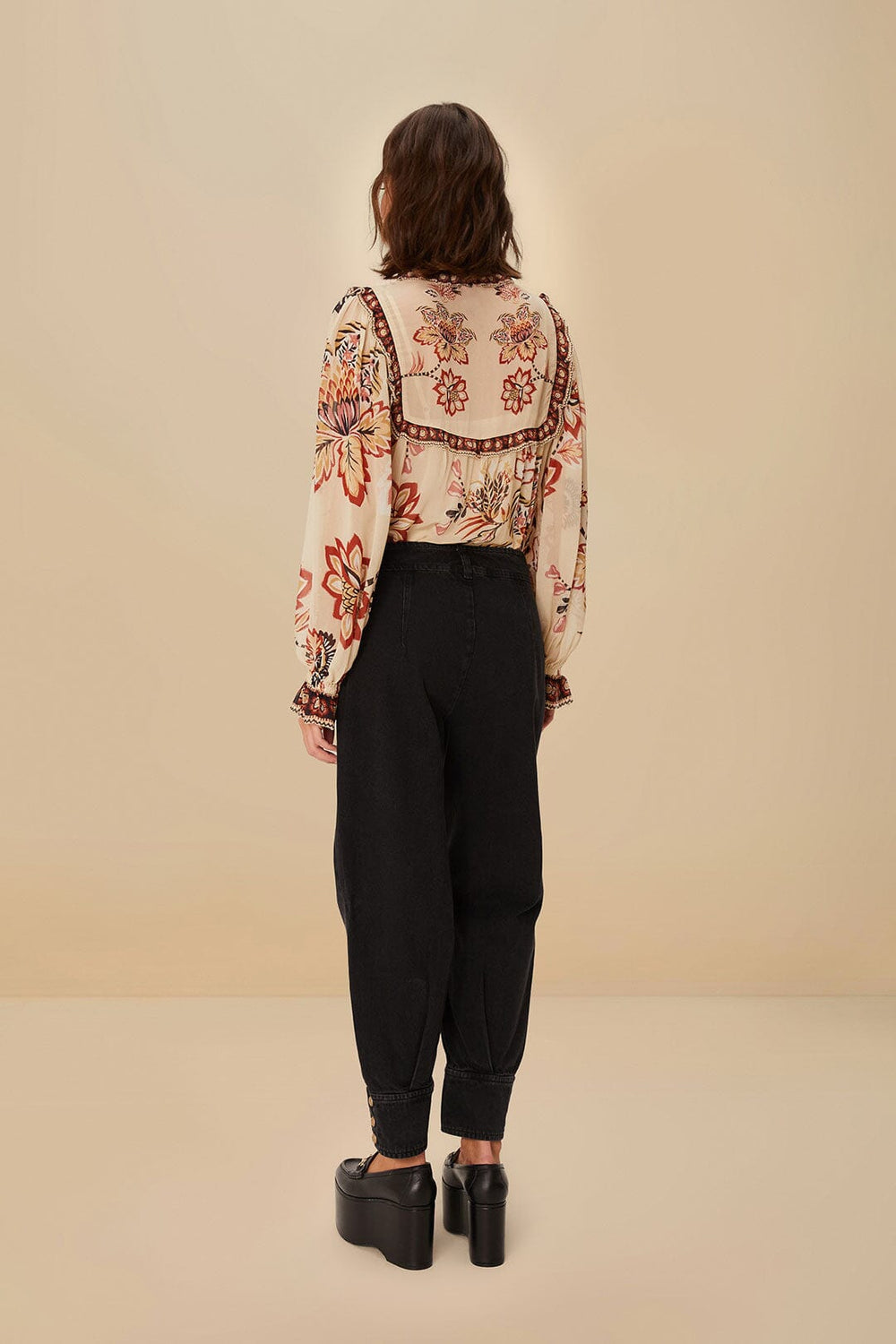 Black Denim Pants | FARM Rio On Sale