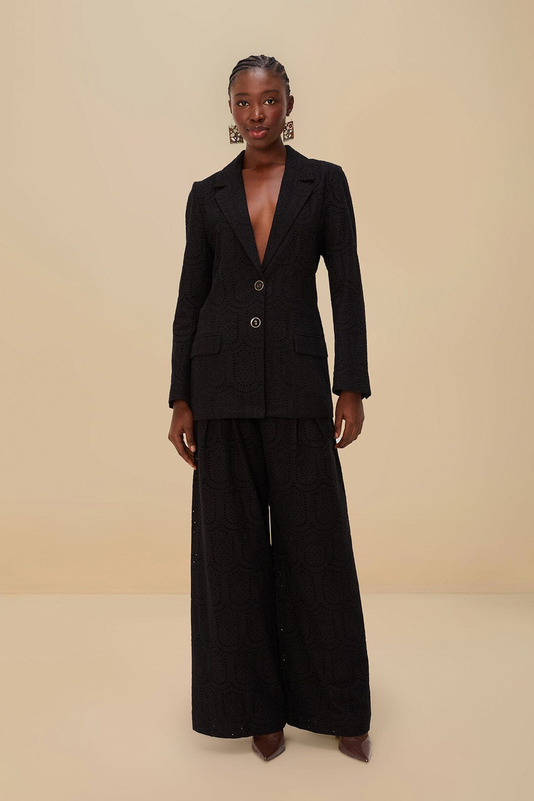 Black Eyelet Pants | FARM Rio Near Me