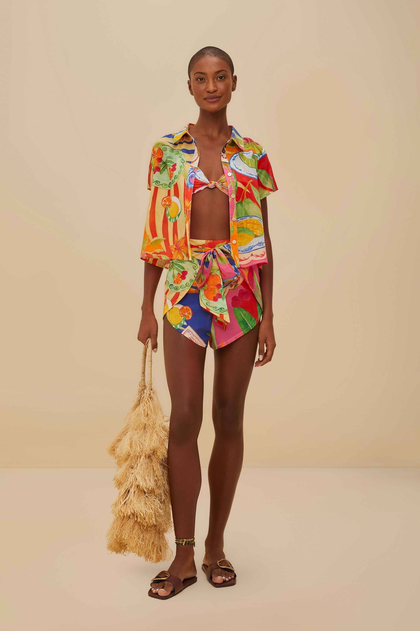Multicolor Summer Picnic Shorts | FARM Rio On Sale