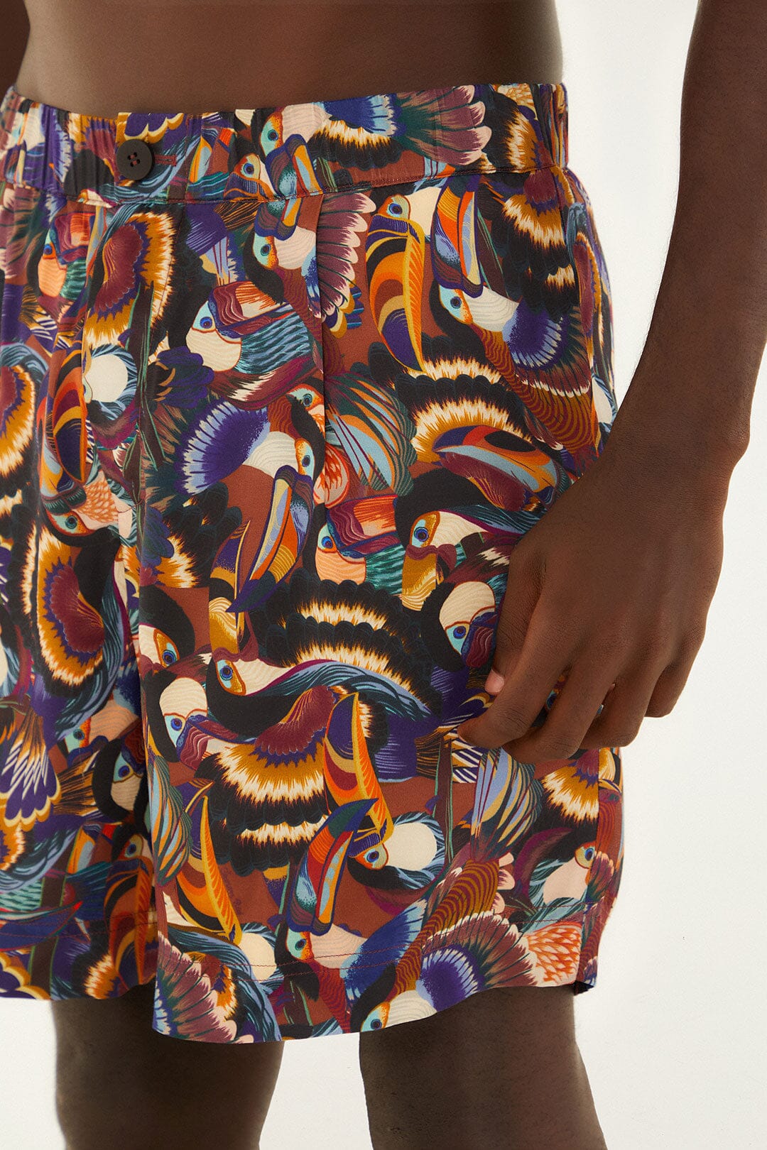 Multicolor Flying Toucans Lenzing� Ecovero� Shorts | FARM Rio | FARM Rio Outlet