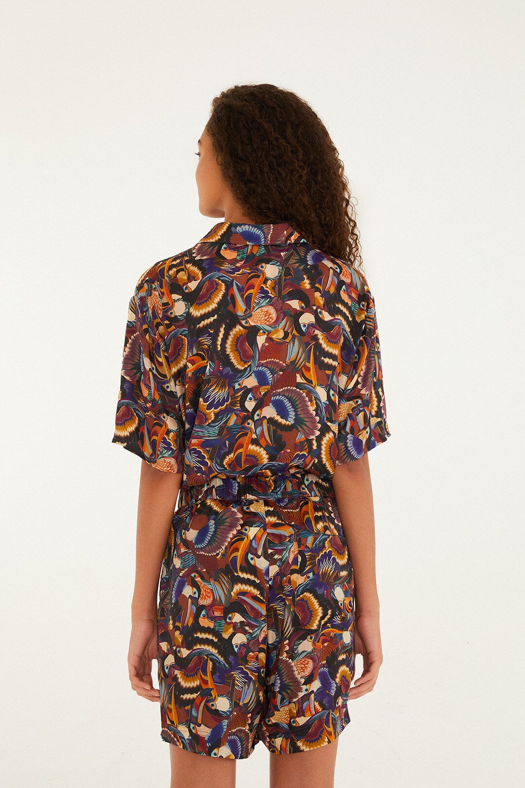 Multicolor Flying Toucans Lenzing� Ecovero� Shorts | FARM Rio | FARM Rio Outlet