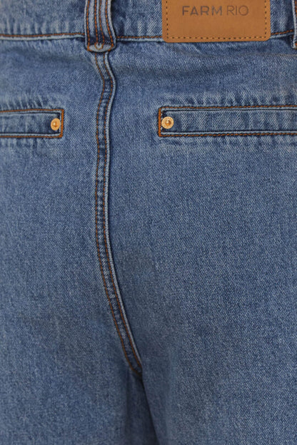 Denim Pleated Shorts | FARM Rio Online
