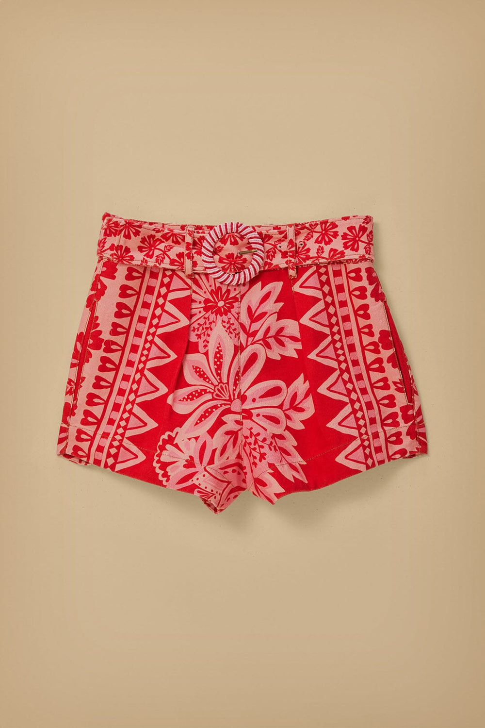 Flora Tapestry Red Shorts | FARM Rio US