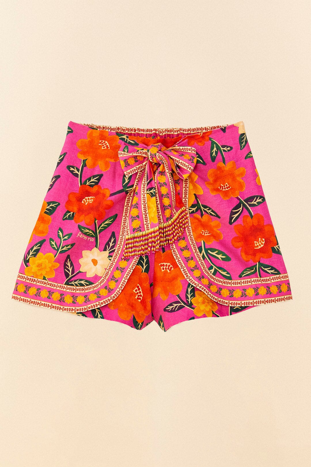 Pink Flower Tapestry Shorts | FARM Rio US