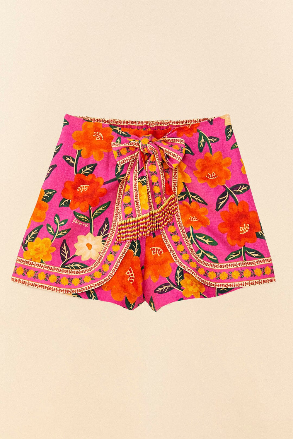 Pink Flower Tapestry Shorts | FARM Rio US