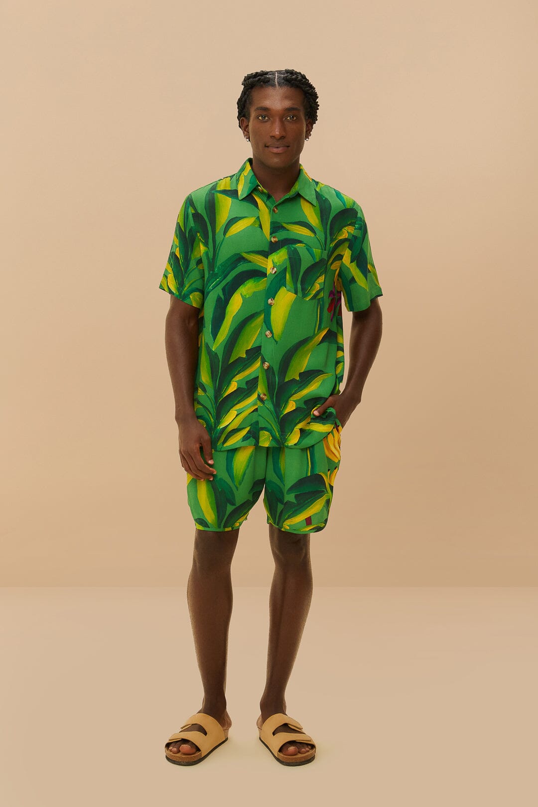 Green Banana Aquarela LENZING™ ECOVERO™ Viscose Shorts | FARM Rio Outlet