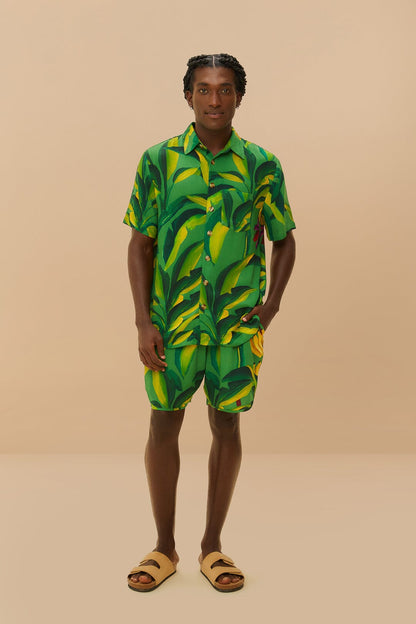 Green Banana Aquarela LENZING™ ECOVERO™ Viscose Shorts | FARM Rio Outlet