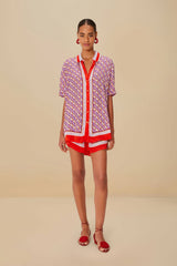 Multicolor Graphic Pineapple Scarf Shorts | FARM Rio Discount