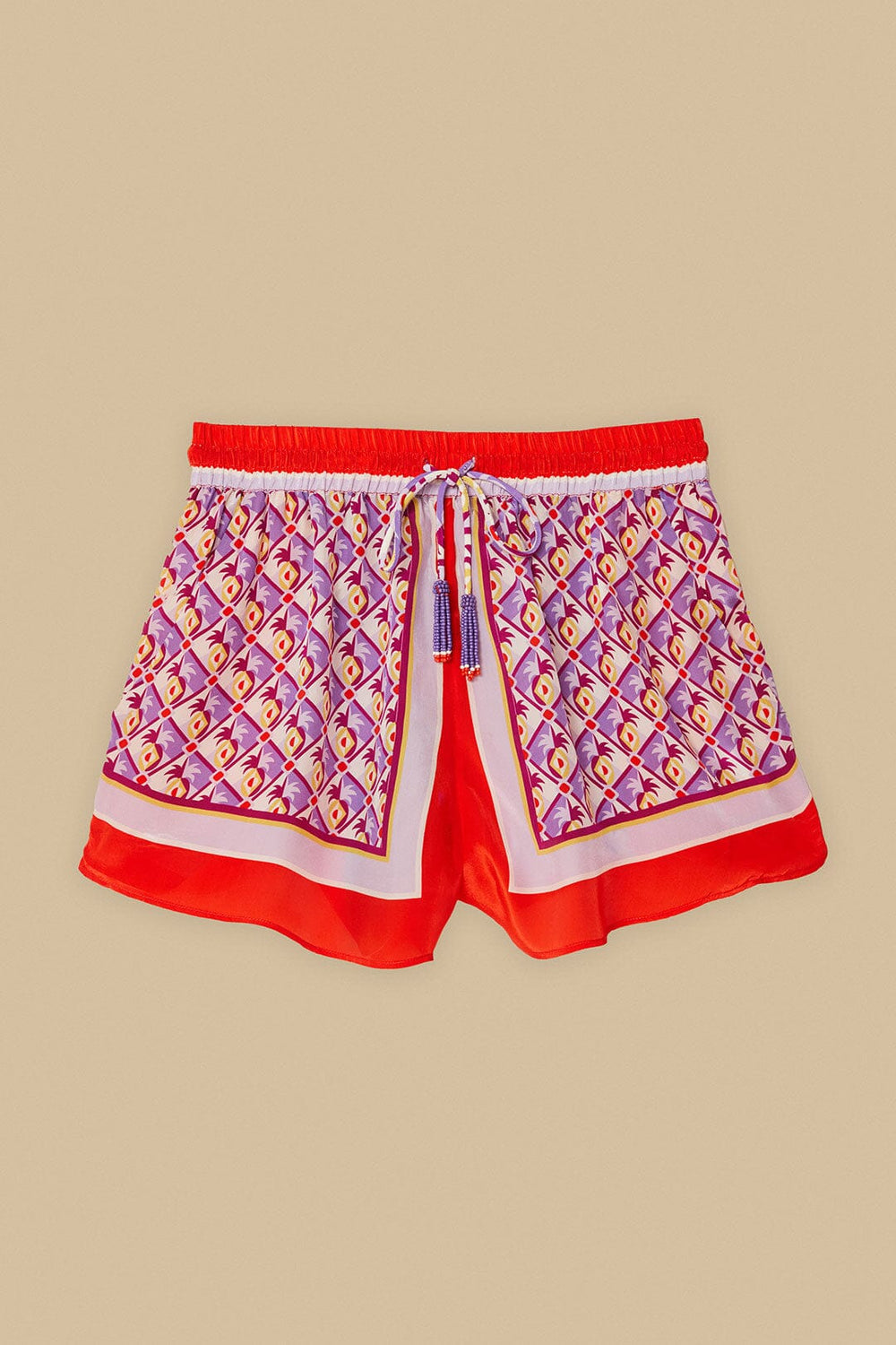 Multicolor Graphic Pineapple Scarf Shorts | FARM Rio Discount