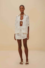 White Flower Shorts | FARM Rio For Sale