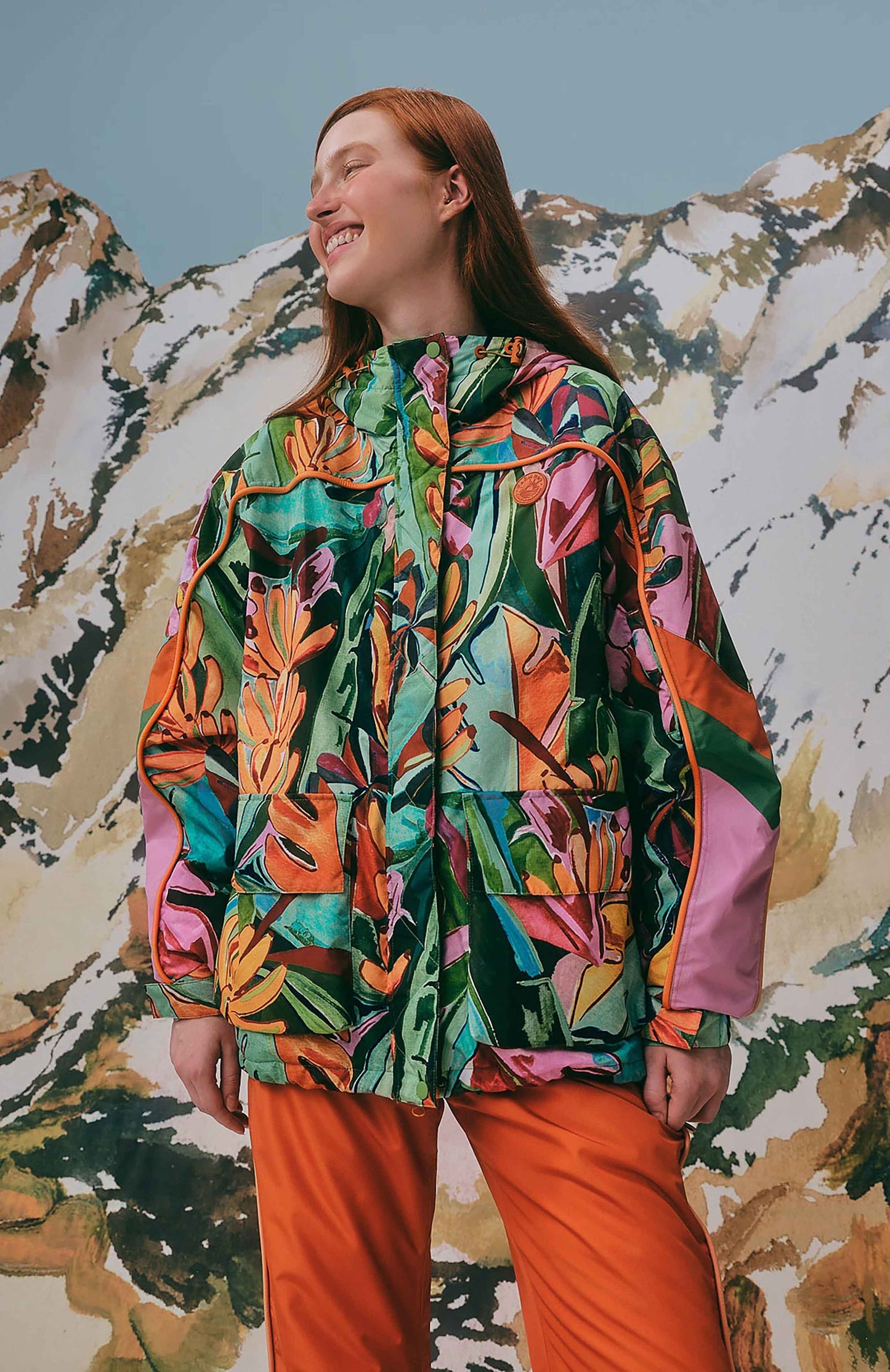 Multicolor Banana Leaves Ski Jacket | FARM Rio Discount