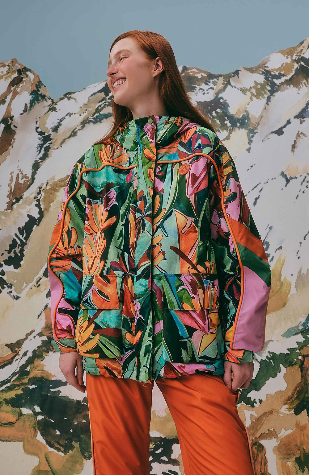 Multicolor Banana Leaves Ski Jacket | FARM Rio Discount