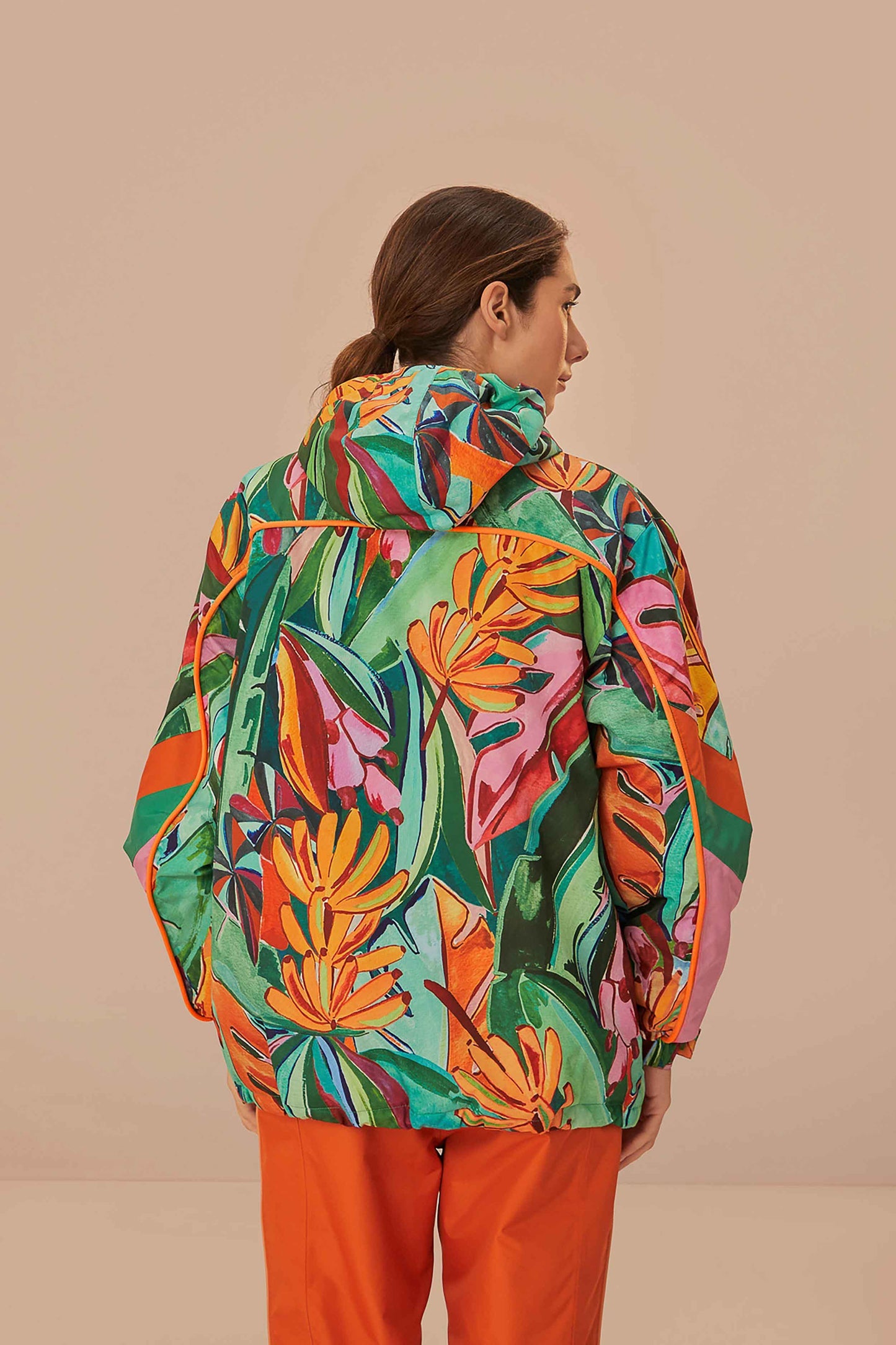Multicolor Banana Leaves Ski Jacket | FARM Rio Discount