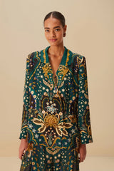 Black Jaipur LENZING™ ECOVERO™ Viscose Blazer | FARM Rio Outlet