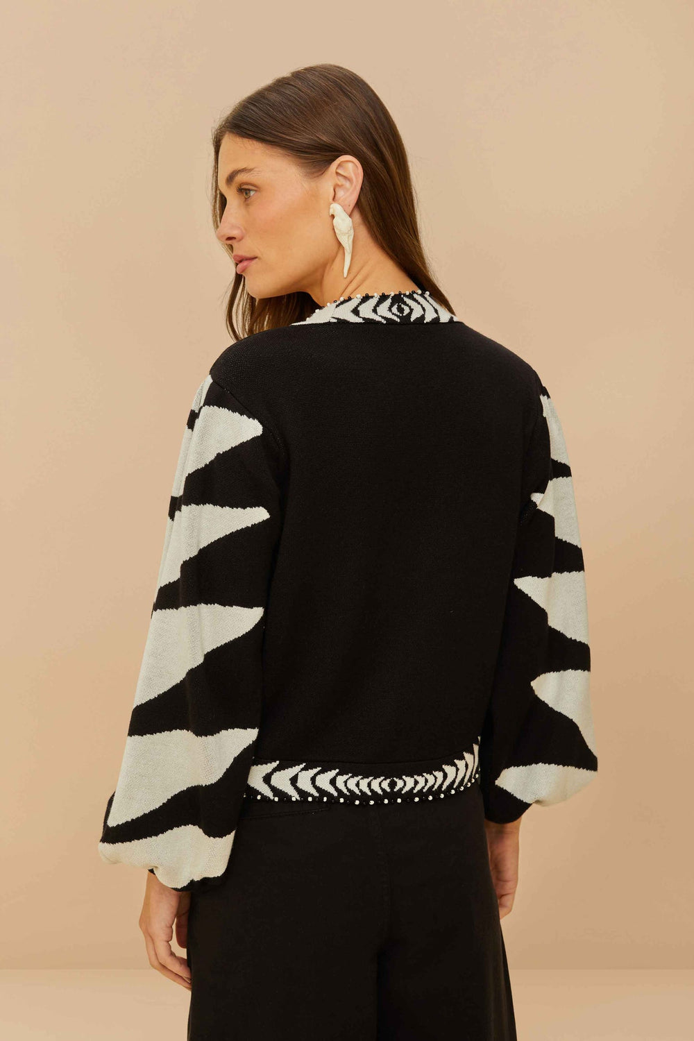 Black Palms Graphic Cardigan | FARM Rio