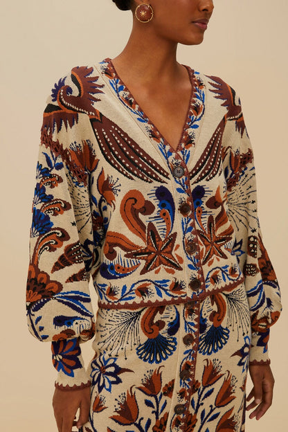 Sand Nature Land Knit Cardigan | FARM Rio US