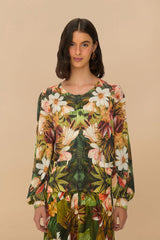 Multicolor Botanical Forest Knit Cardigan | FARM Rio Discount