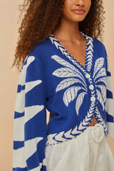 Blue Palms Graphic Knit Cardigan | FARM Rio