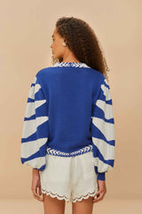 Blue Palms Graphic Knit Cardigan | FARM Rio