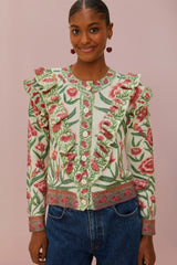 Cream Ainika Delicate Knit Cardigan | FARM Rio US