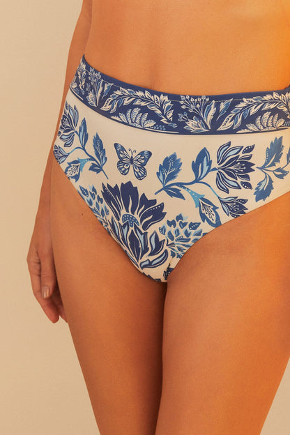 Delicate Tapestry High Waist Bikini Bottom | FARM Rio On Sale