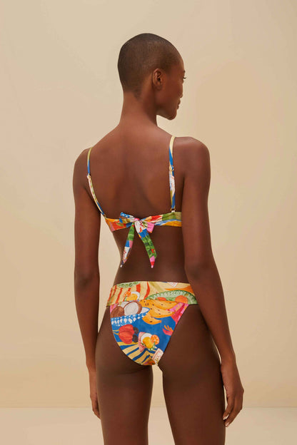 Multicolor Summer Picnic Bikini Bottom | FARM Rio