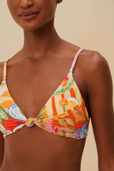Multicolor Summer Picnic Knot Bikini Top | FARM Rio Online