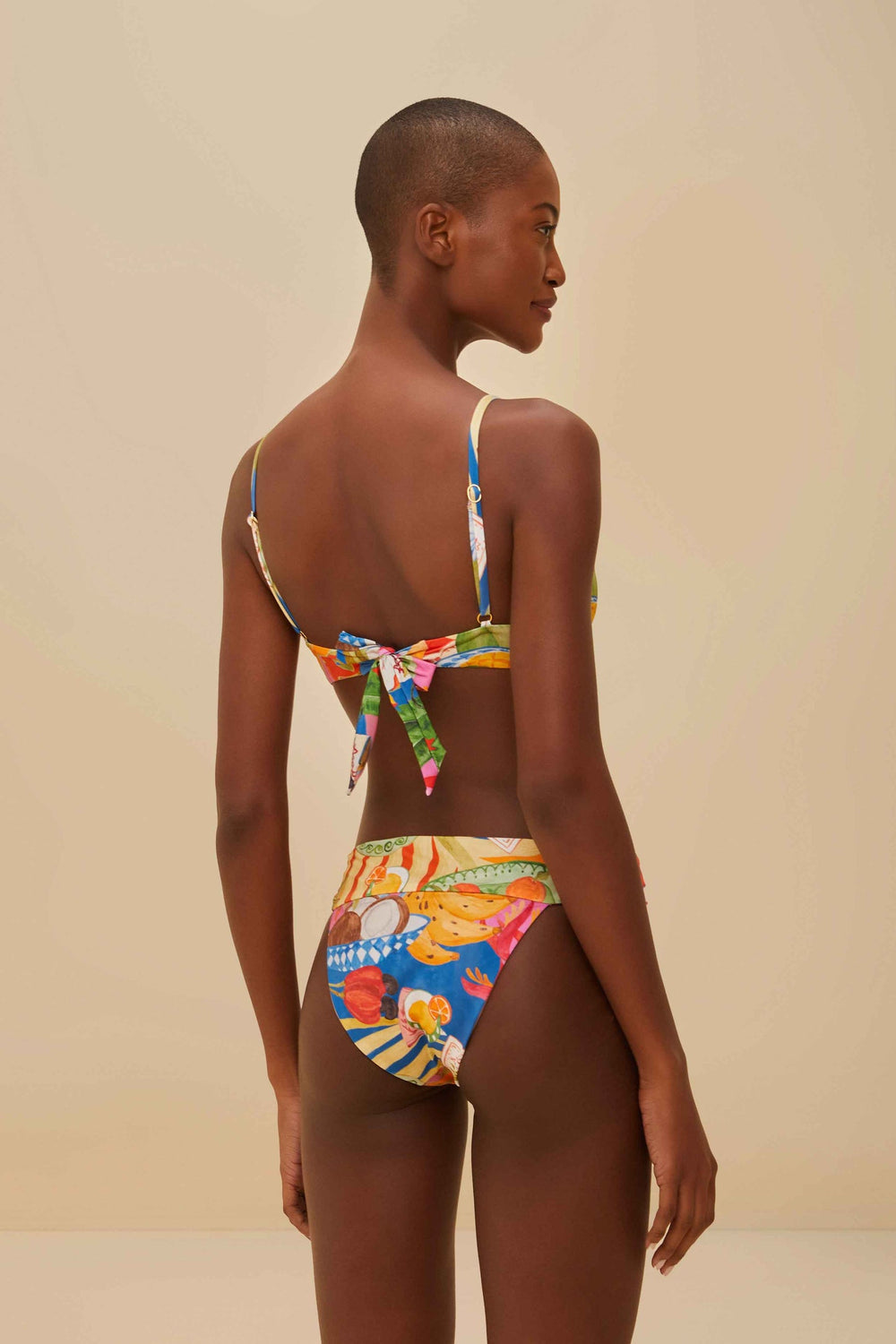 Multicolor Summer Picnic Knot Bikini Top | FARM Rio Online