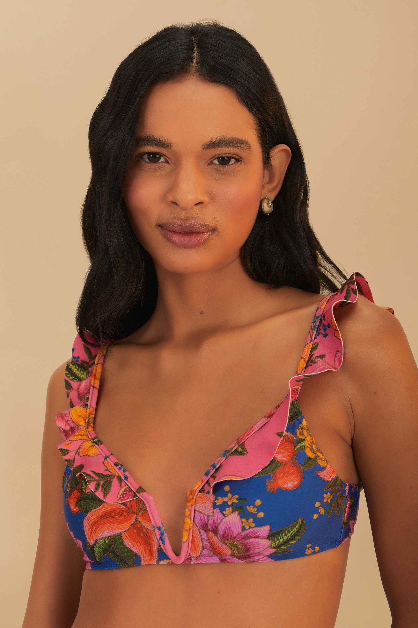 Multicolor Summer Fruit Underwire Bikini Top | FARM Rio US