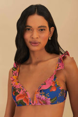 Multicolor Summer Fruit Underwire Bikini Top | FARM Rio US