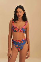 Multicolor Summer Fruit Underwire Bikini Top | FARM Rio US