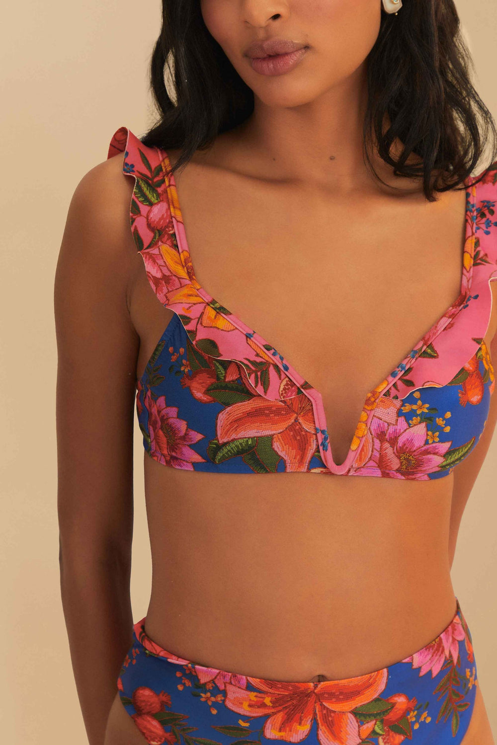 Multicolor Summer Fruit Underwire Bikini Top | FARM Rio US